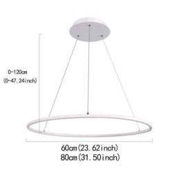 Lámpara colgante moderna circular de 60 cm y 80 cm.
