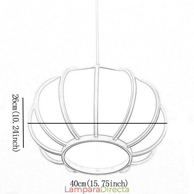 Lámpara colgante de bambú japonesa creativa, moderna y sencilla, lámpara colgante redonda para salón de té.