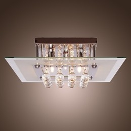 Lámpara de techo moderna de cristal para sala de estar, 5 luces