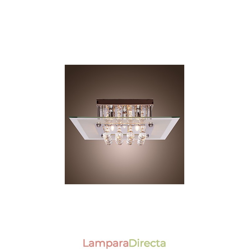Lámpara de techo moderna de cristal para sala de estar, 5 luces