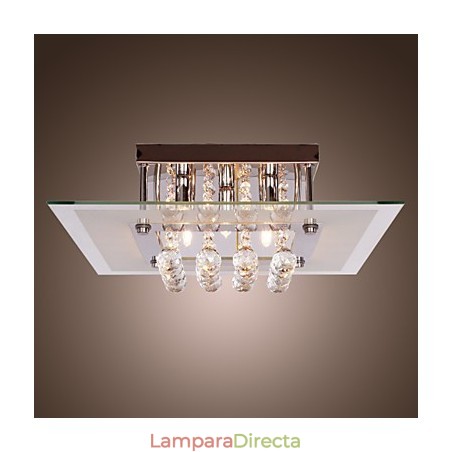 Lámpara de techo moderna de cristal para sala de estar, 5 luces Lámpara de techo moderna de cristal para sala de estar, 5 luces