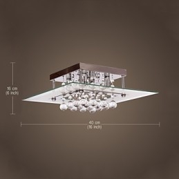 Lámpara de techo moderna de cristal para sala de estar, 5 luces