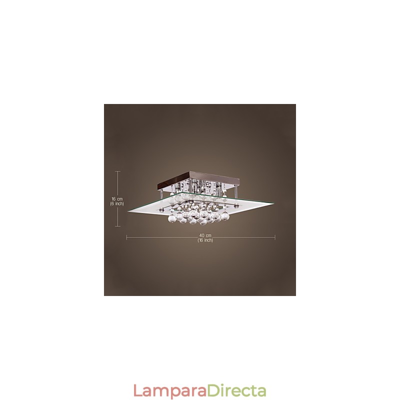 Lámpara de techo moderna de cristal para sala de estar, 5 luces