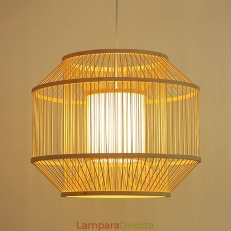 Lámpara colgante de bambú con forma de linterna, lámpara colgante japonesa creativa Lámpara colgante de bambú con forma de linterna, lámpara colgante japonesa creativa