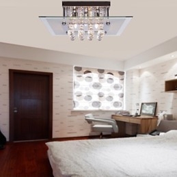 Lámpara de techo moderna de cristal para sala de estar, 5 luces
