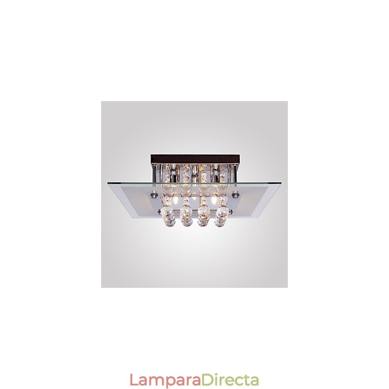 Lámpara de techo moderna de cristal para sala de estar, 5 luces