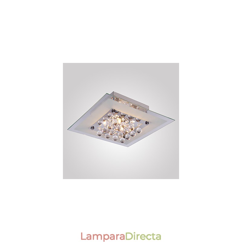 Lámpara de techo moderna de cristal para sala de estar, 5 luces