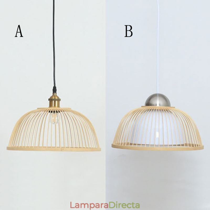 Lámpara colgante moderna y sencilla de bambú especial para mesita de noche