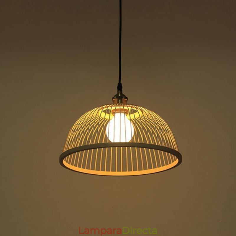 Lámpara colgante moderna y sencilla de bambú especial para mesita de noche