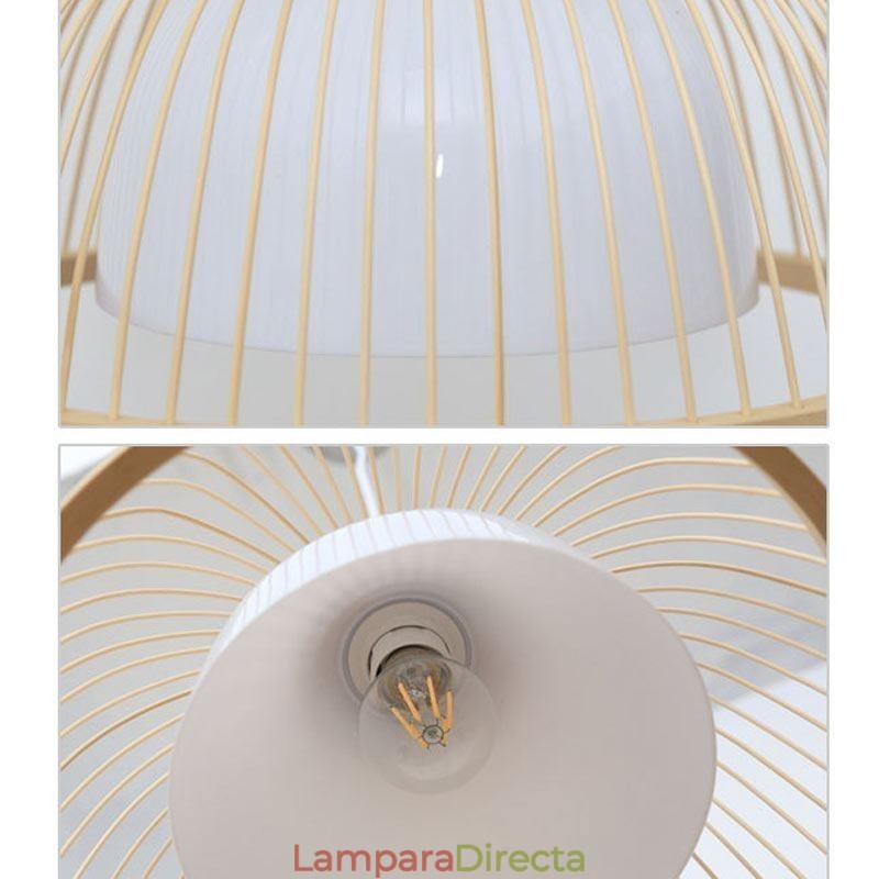 Lámpara colgante moderna y sencilla de bambú especial para mesita de noche