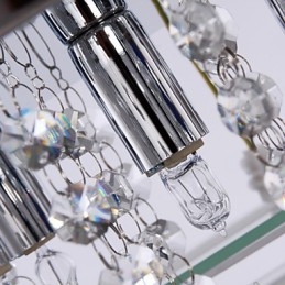Lámpara de techo moderna de cristal para sala de estar, 5 luces