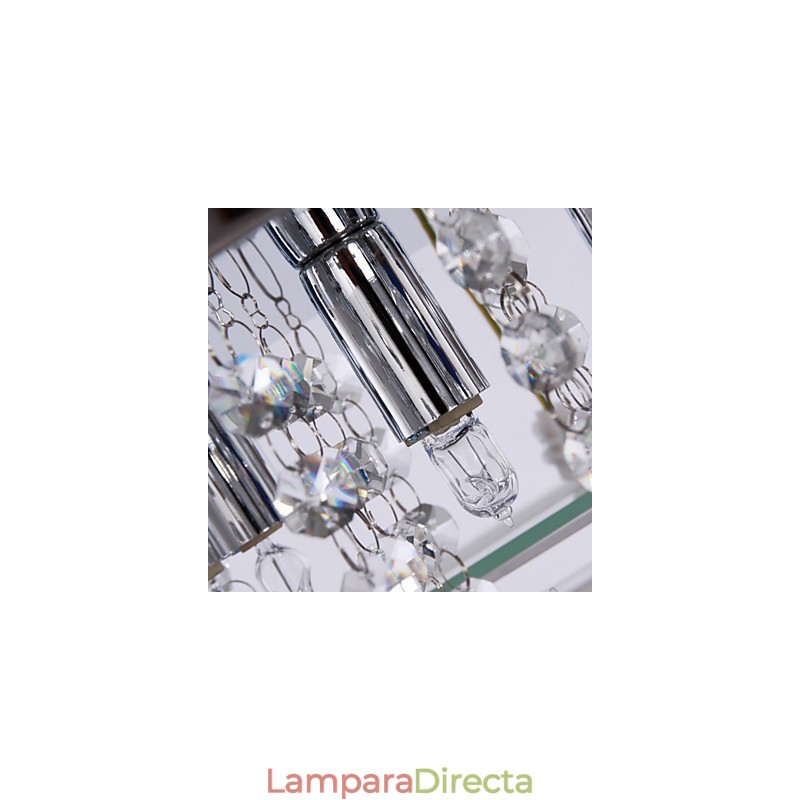 Lámpara de techo moderna de cristal para sala de estar, 5 luces