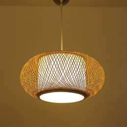 Lámpara colgante decorativa de bambú Visual Comfort