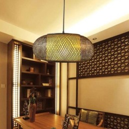 Lámpara colgante decorativa de bambú Visual Comfort