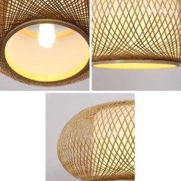 Lámpara colgante decorativa de bambú Visual Comfort