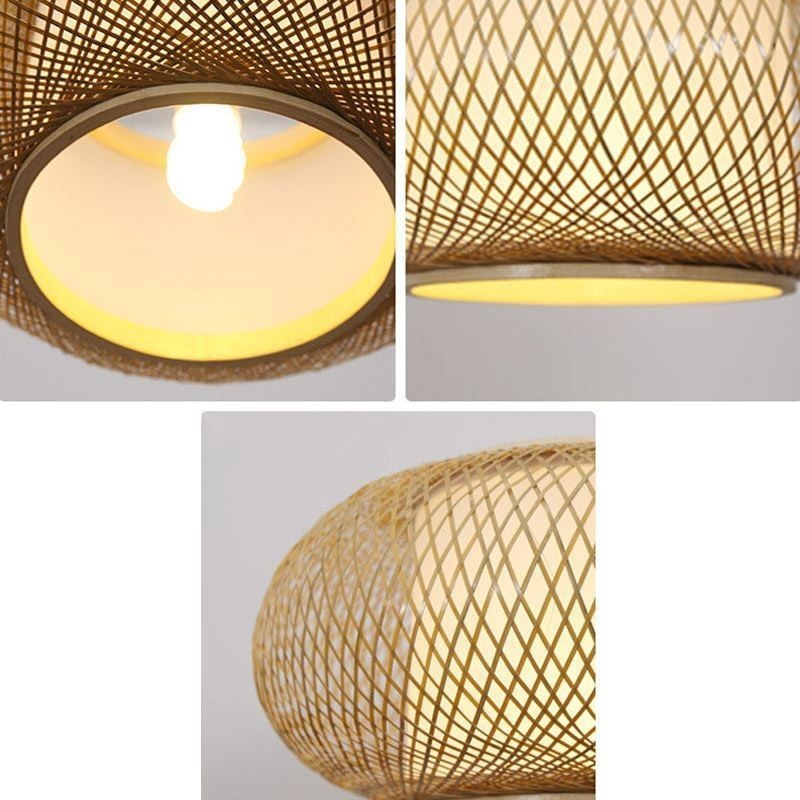 Lámpara colgante decorativa de bambú Visual Comfort