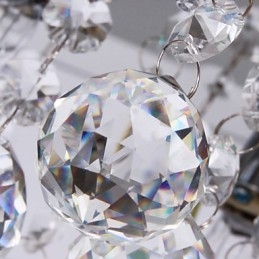 Lámpara de techo moderna de cristal para sala de estar, 5 luces