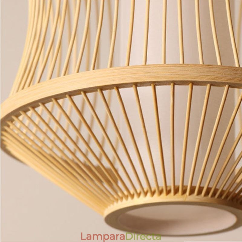 Lámpara colgante de jaula de bambú Visual Comfort