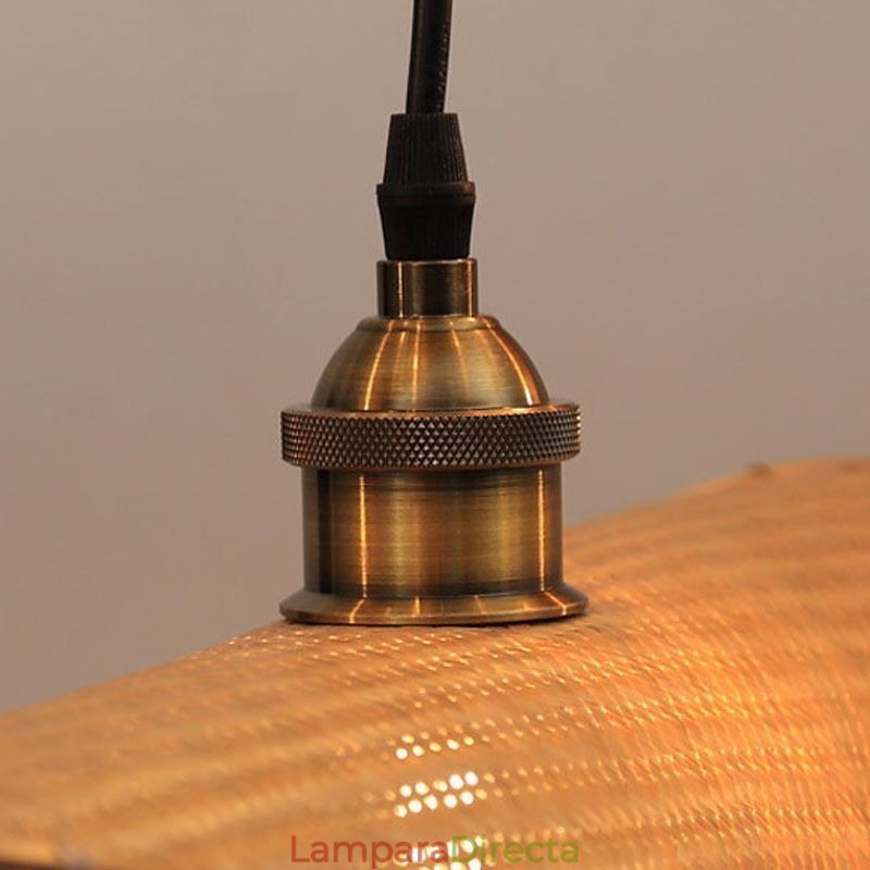 Lámpara colgante de hojas creativas, lámpara colgante de bambú contemporánea, iluminación para salón de té