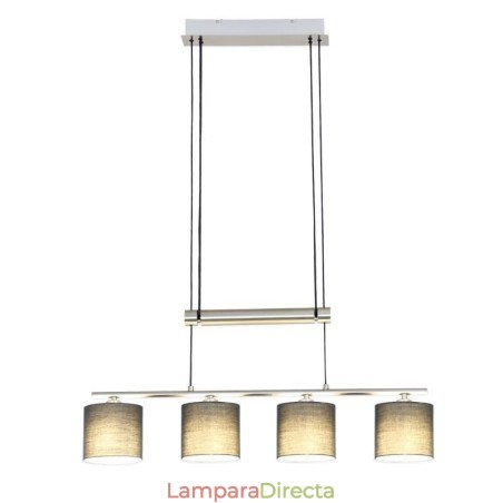 Lámpara colgante moderna de 4 luces con pantalla de tela y altura ajustable Lámpara colgante moderna de 4 luces con pantalla de tela y altura ajustable