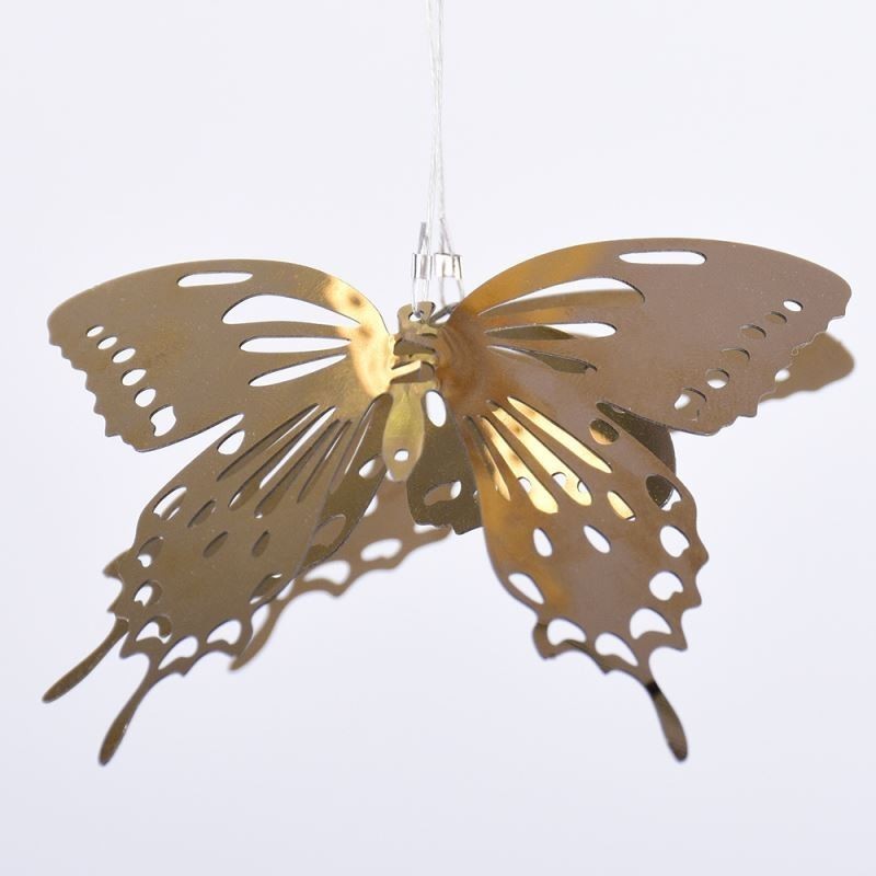 Lámpara colgante nórdica creativa de cristal con forma de mariposa