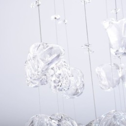 Lámpara colgante nórdica creativa de cristal con forma de mariposa