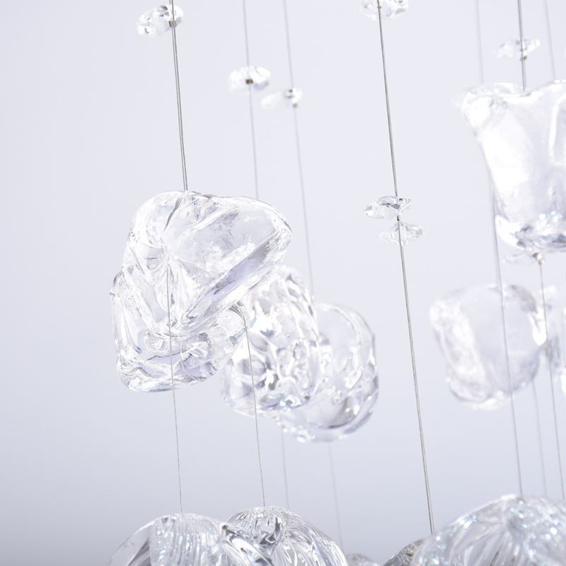 Lámpara colgante nórdica creativa de cristal con forma de mariposa
