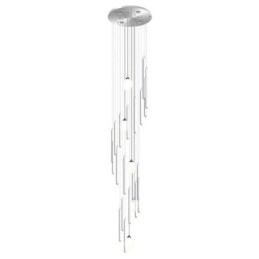 Lámpara colgante de racimo moderna de gran tamaño, lámpara colgante de cristal, escalera dúplex