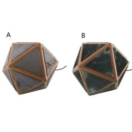 Lámpara colgante geométrica con diseño translúcido 3D en forma de diamante