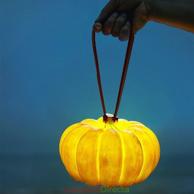 Lámpara portátil de calabaza para exteriores, estilo retro japonés