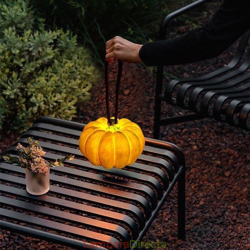 Lámpara portátil de calabaza para exteriores, estilo retro japonés