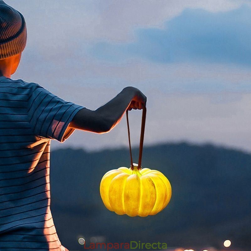Lámpara portátil de calabaza para exteriores, estilo retro japonés