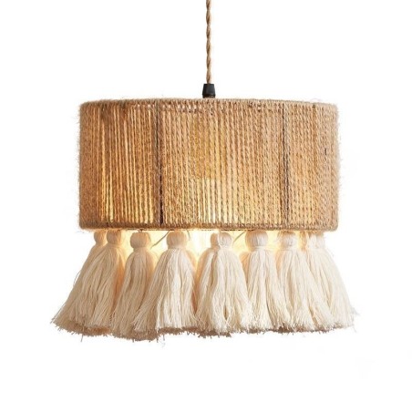 Lámpara colgante de cuerda de cáñamo con borlas para techo, decoración retro Lámpara colgante de cuerda de cáñamo con borlas para techo, decoración retro