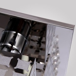 Lámpara de araña moderna de cristal de acero inoxidable para sala de estar, 4 luces