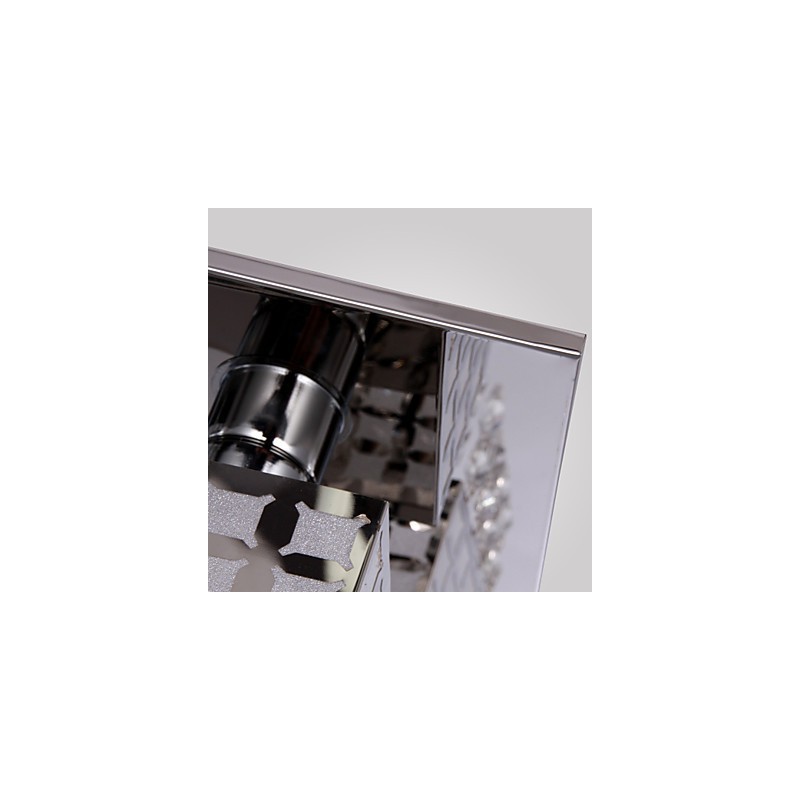 Lámpara de araña moderna de cristal de acero inoxidable para sala de estar, 4 luces