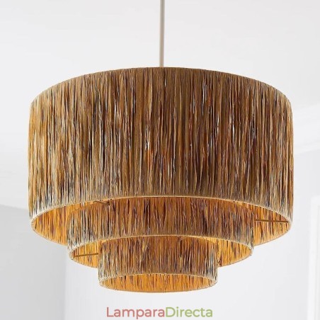 Lámpara colgante retro de estilo campestre con pantalla de cuerda de papel multicapa, lámpara de techo Lámpara colgante retro de estilo campestre con pantalla de cuerda de papel multicapa, lámpara de techo