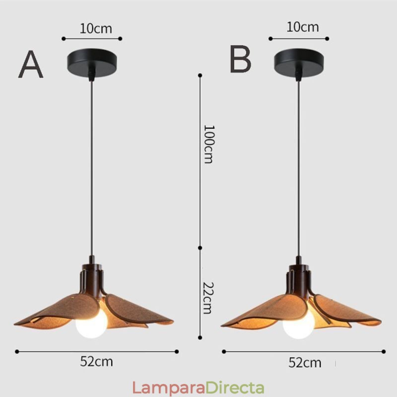 Lámpara colgante nórdica estilo Wabi Sabi con pantalla de tela, lámpara de techo decorativa