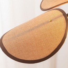 Lámpara colgante nórdica estilo Wabi Sabi con pantalla de tela, lámpara de techo decorativa