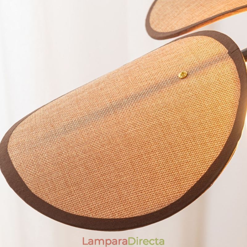 Lámpara colgante nórdica estilo Wabi Sabi con pantalla de tela, lámpara de techo decorativa