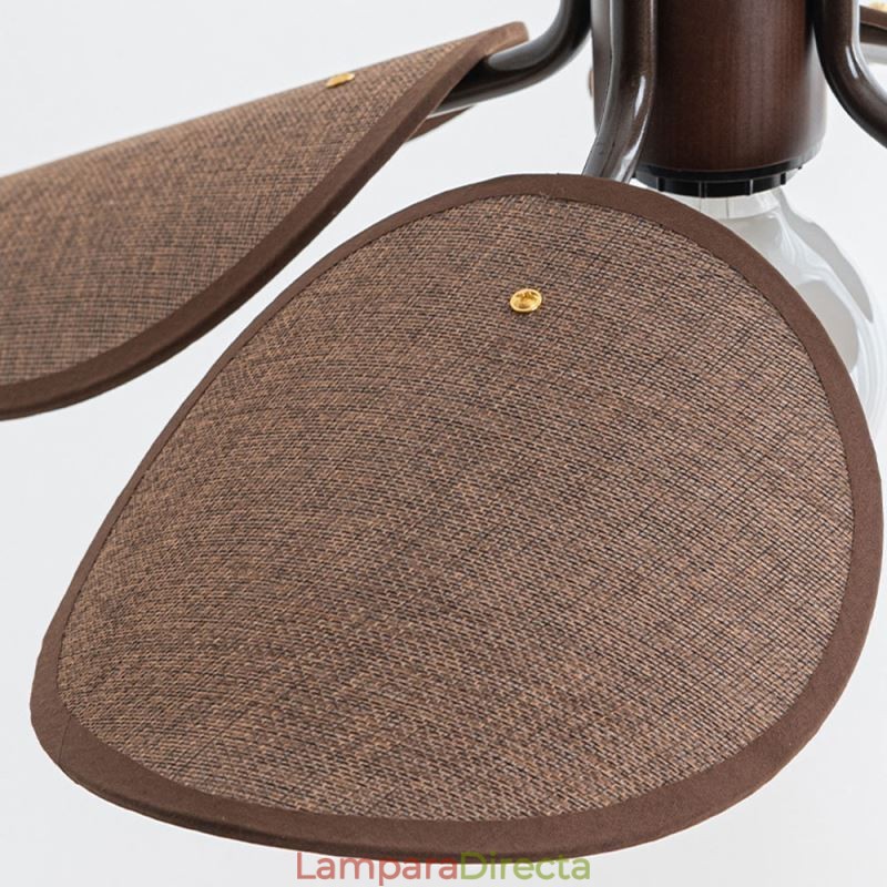 Lámpara colgante nórdica estilo Wabi Sabi con pantalla de tela, lámpara de techo decorativa