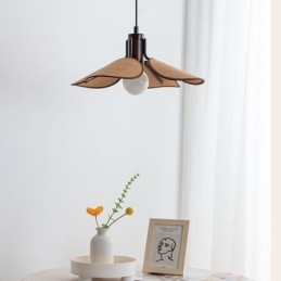 Lámpara colgante nórdica estilo Wabi Sabi con pantalla de tela, lámpara de techo decorativa