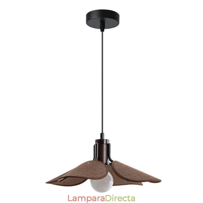 Lámpara colgante nórdica estilo Wabi Sabi con pantalla de tela, lámpara de techo decorativa