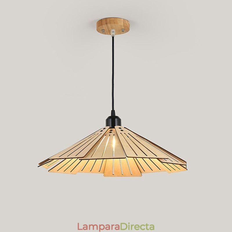 Lámpara colgante creativa de madera retro para techo