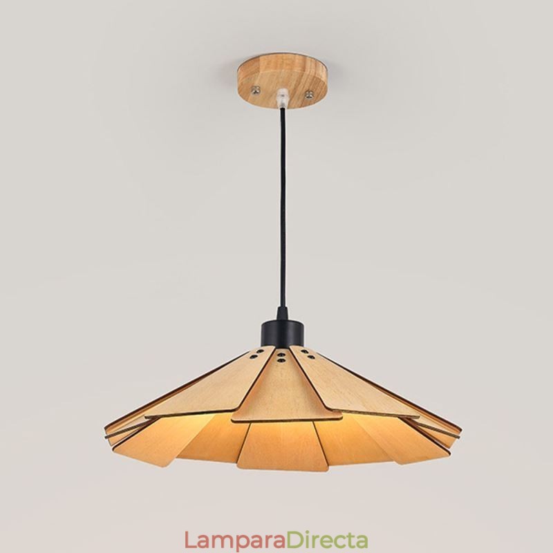 Lámpara colgante creativa de madera retro para techo