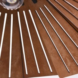 Lámpara colgante retro creativa de madera para techo