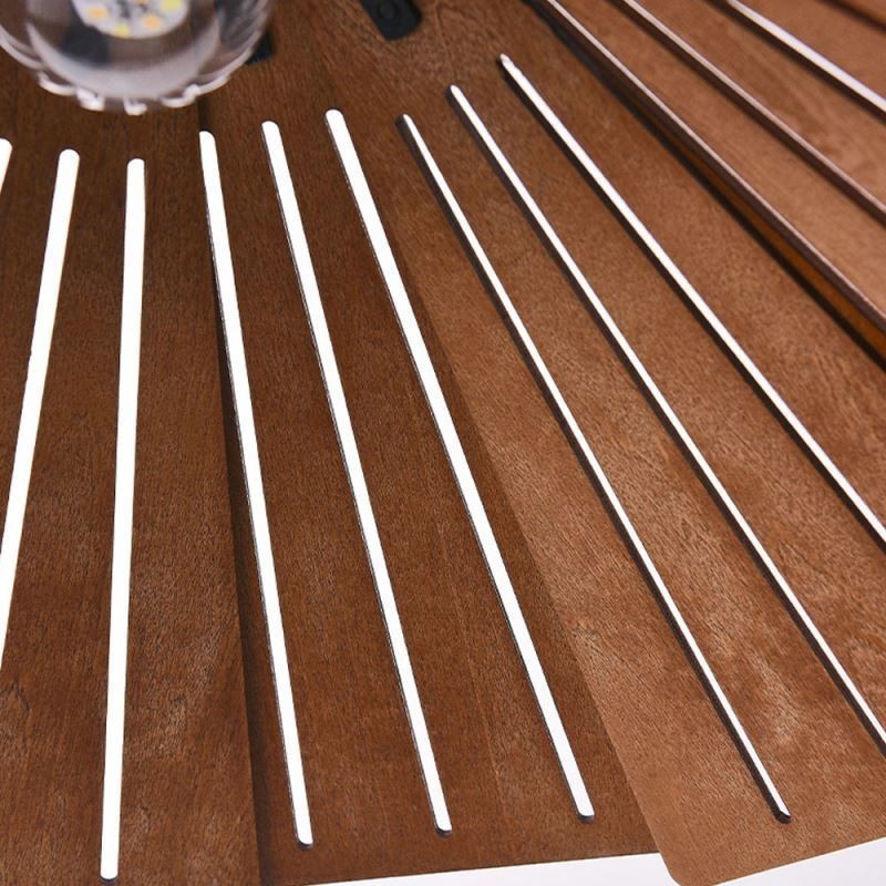 Lámpara colgante retro creativa de madera para techo