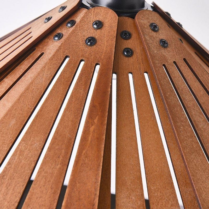 Lámpara colgante retro creativa de madera para techo