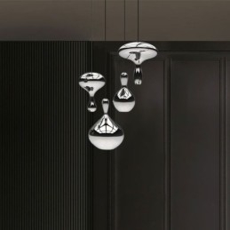 Lámpara colgante creativa moderna y sencilla de vidrio galvanizado, pequeña lámpara de techo