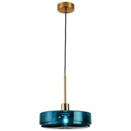 Lámpara colgante de cristal con forma de pastel redonda, moderna y minimalista, de hierro forjado.