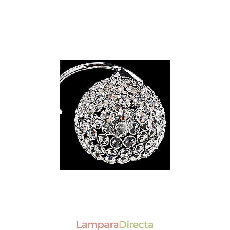 Lámpara colgante moderna contemporánea de metal galvanizado con cristal y montaje empotrado